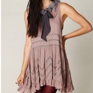 FREE PEOPLE I Voile and Lace Trapeze Slip Dress